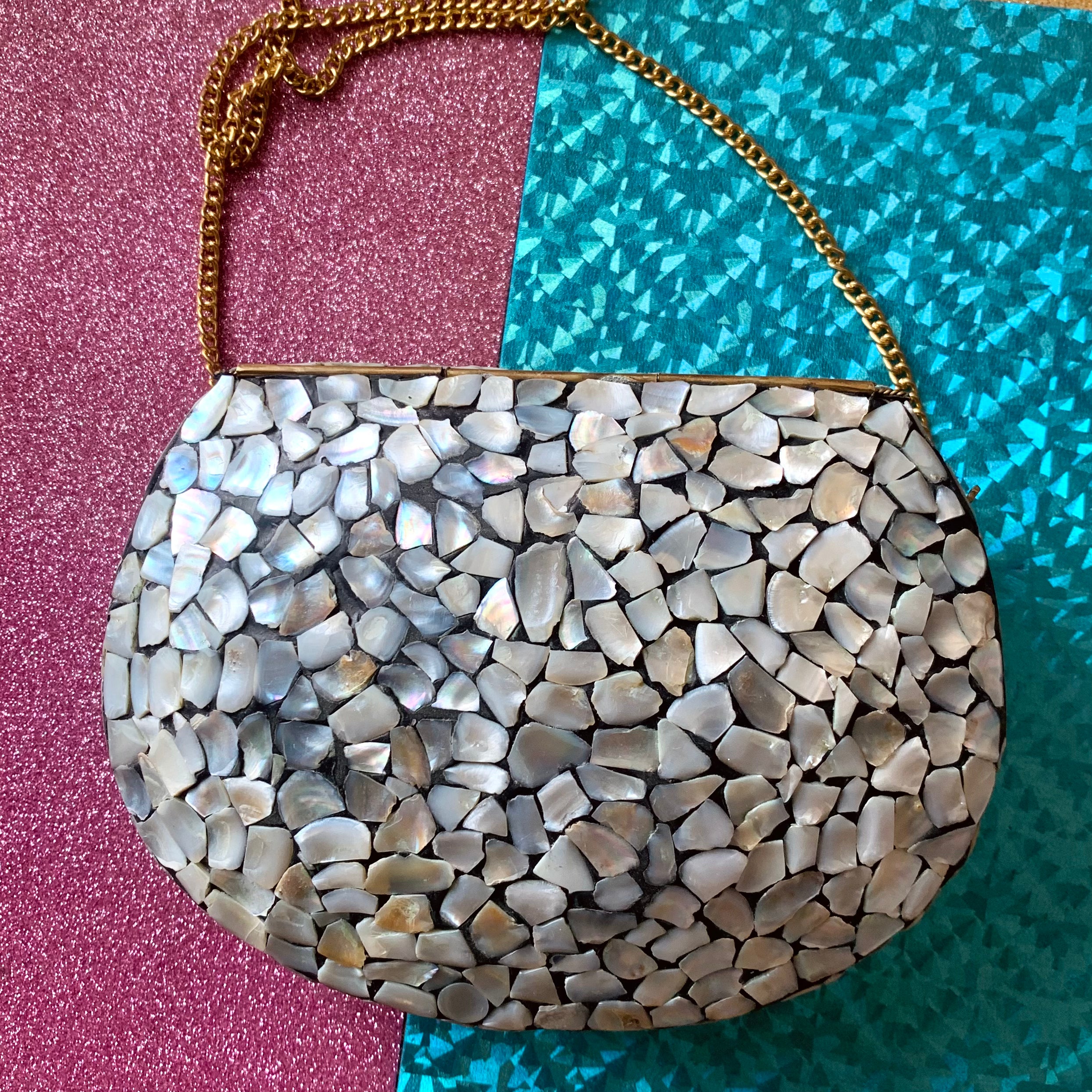 Mosaic handcrafted bag