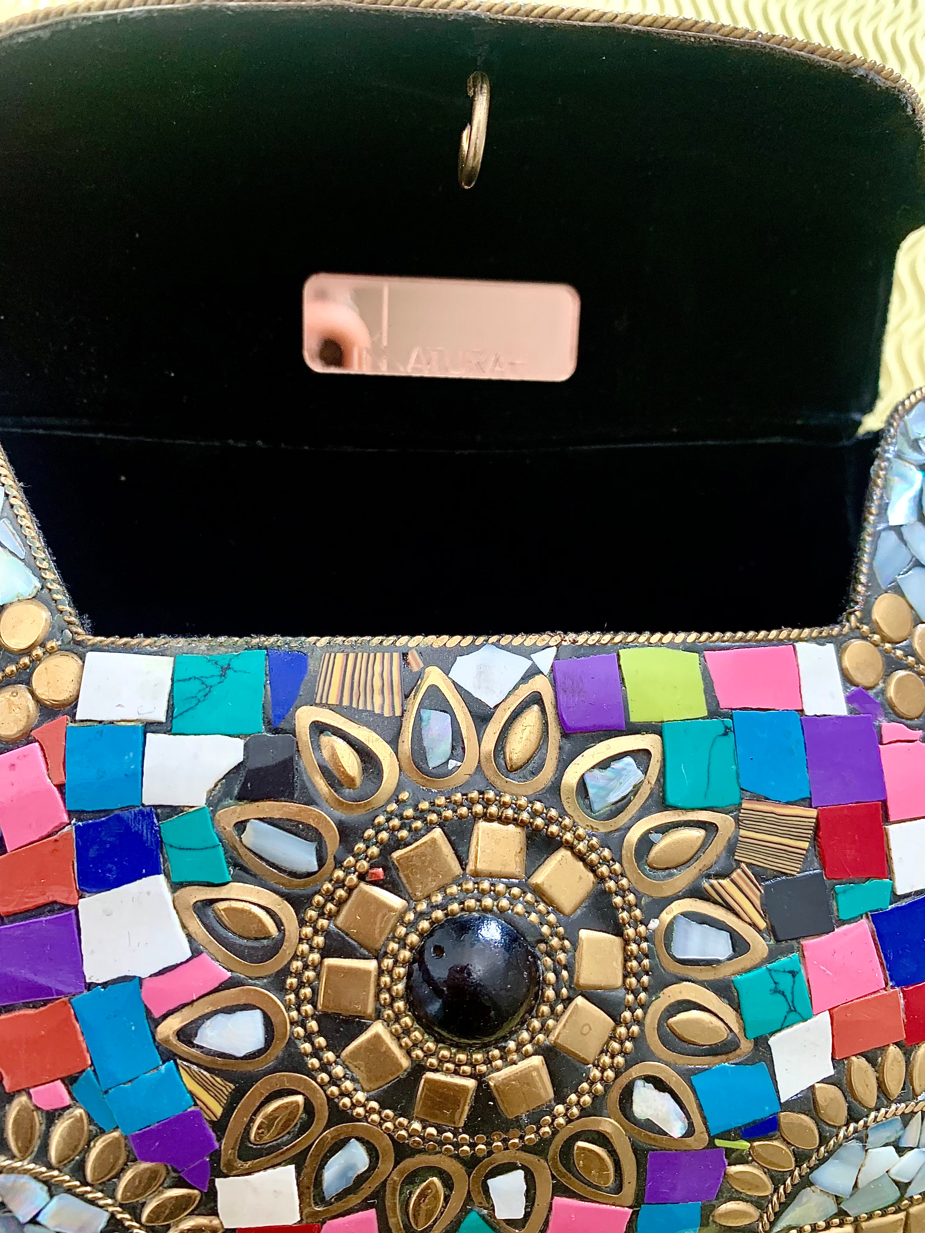 Mosaic handcrafted bag