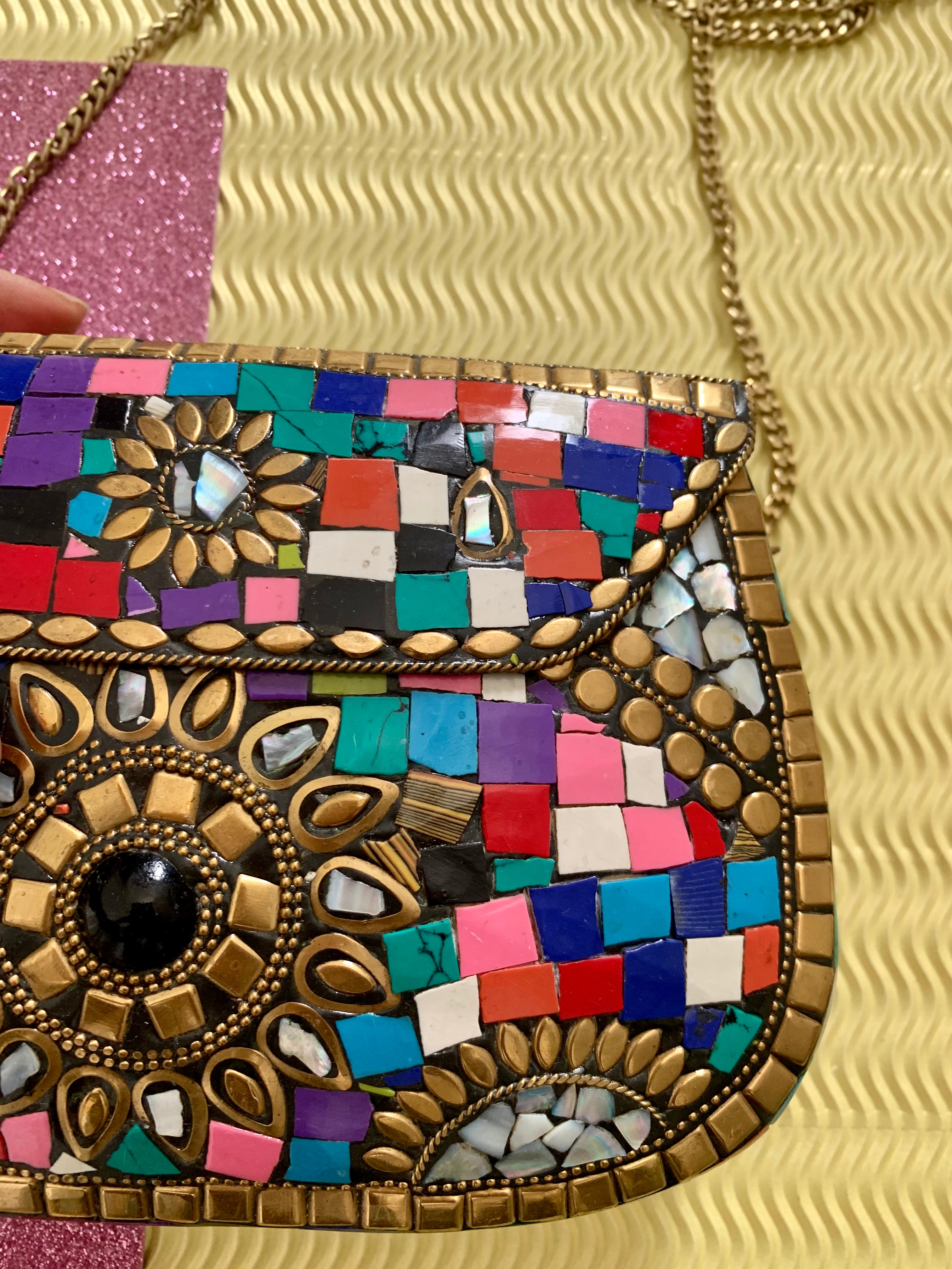 Mosaic handcrafted bag