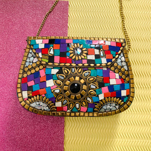 Mosaic handcrafted bag
