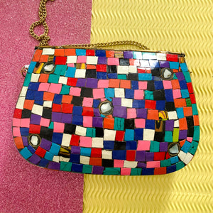 Mosaic handcrafted bag
