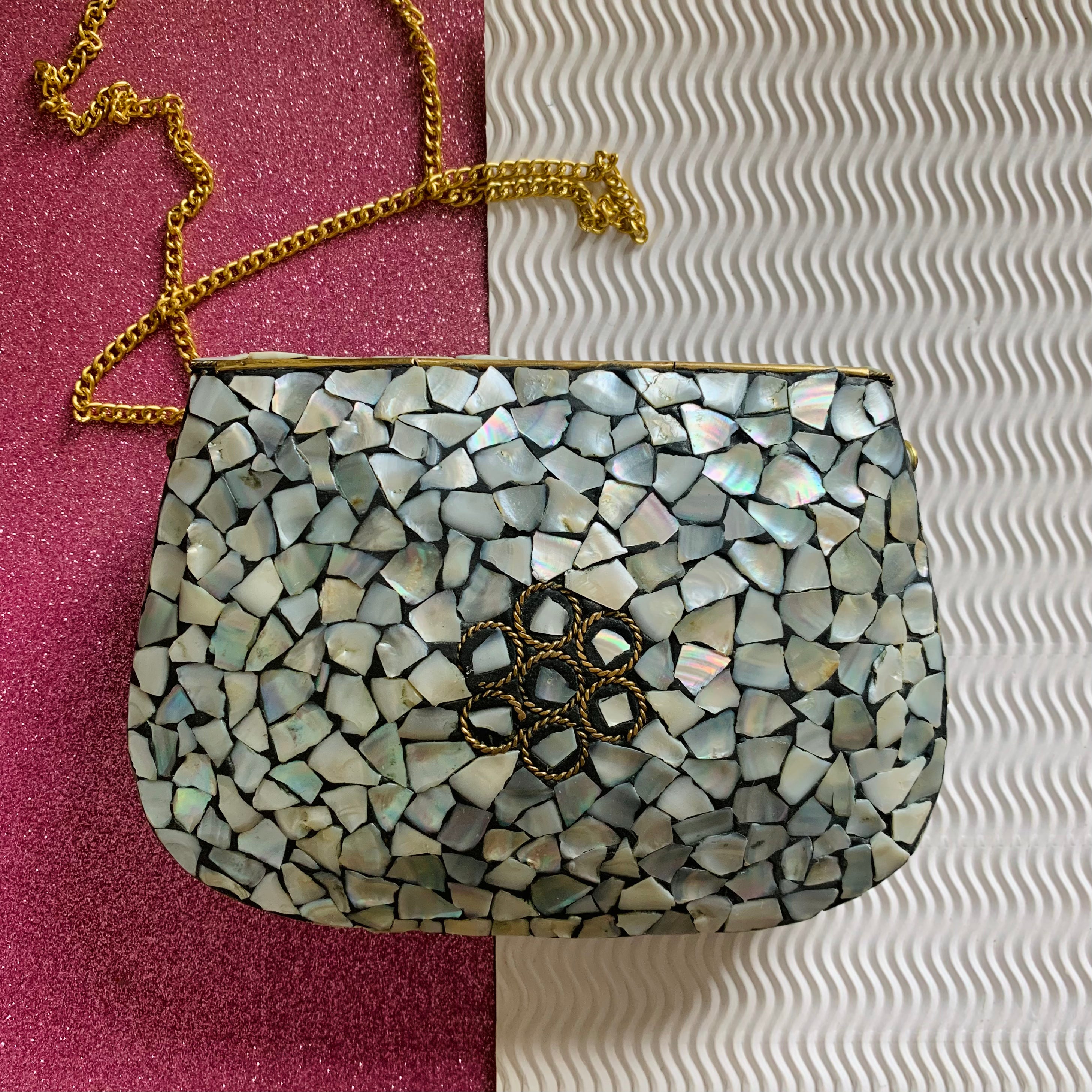 Mosaic handcrafted bag