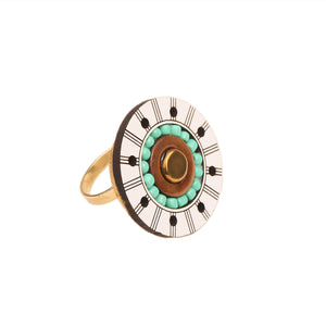 Sundial Beaded Ring