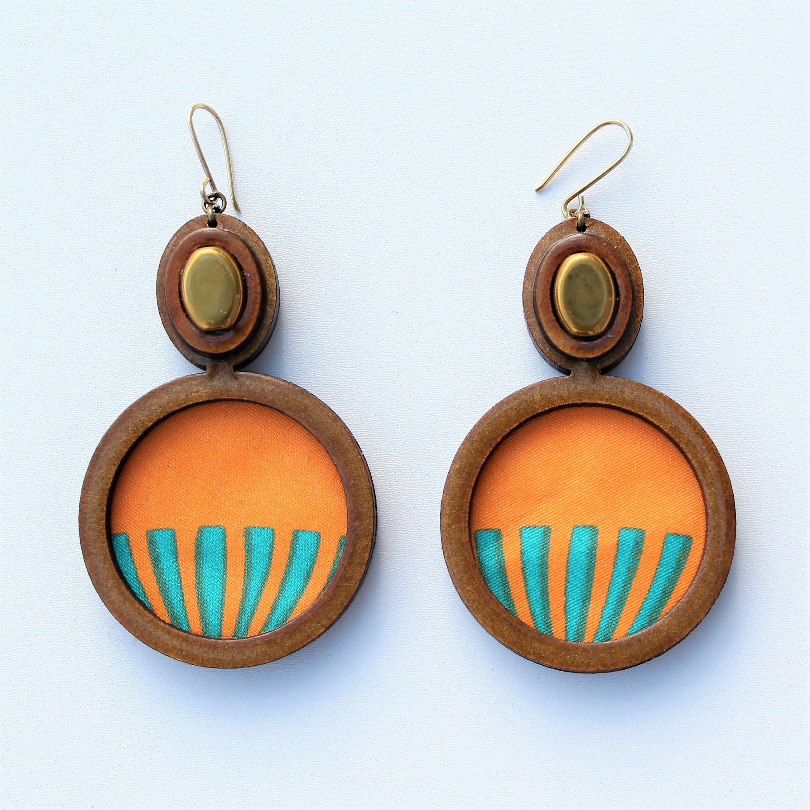 Peacock earrings