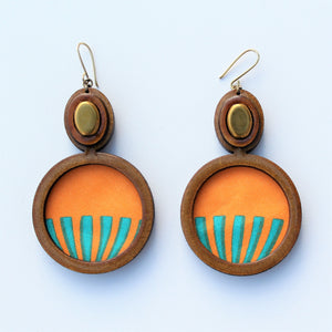 Peacock earrings