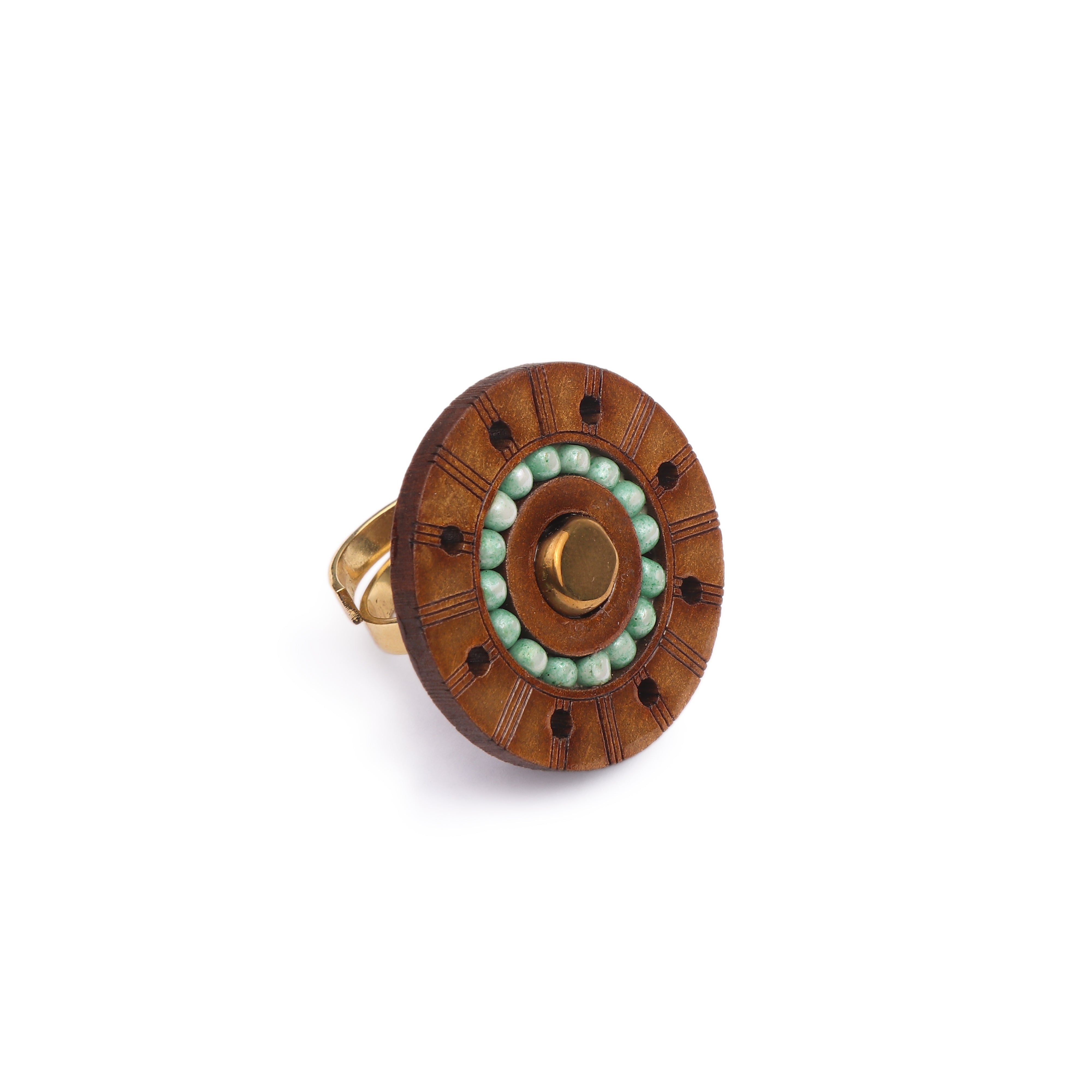 Sundial Beaded Ring