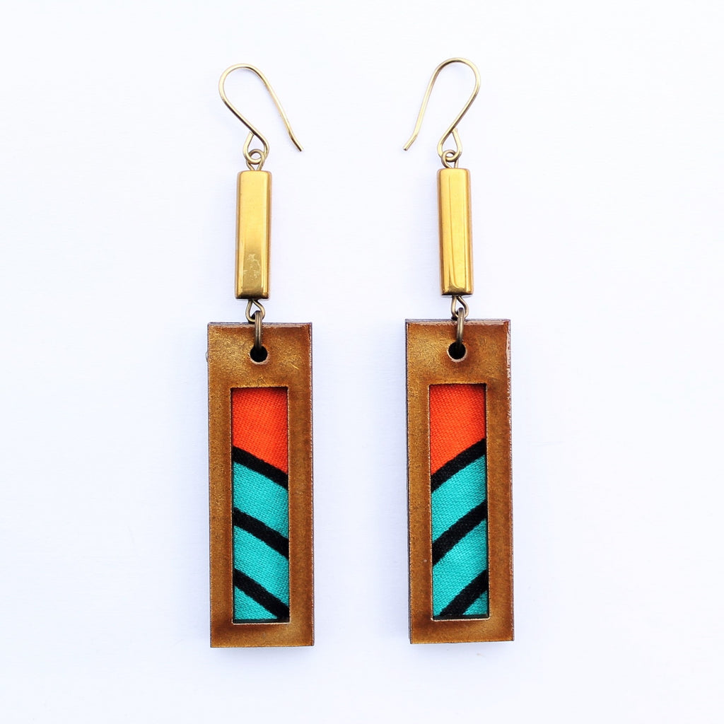 Bar Print Earrings
